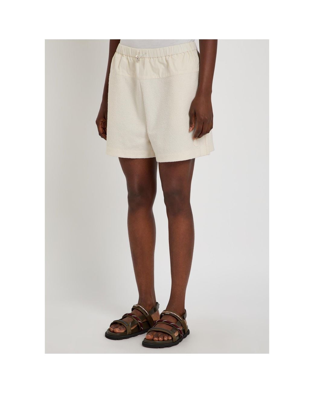 Moncler Natural Cotton Woven Shorts