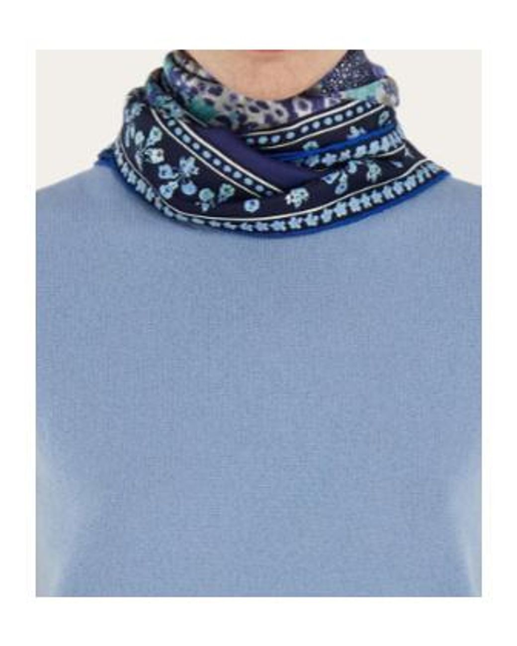Ferragamo Blue Ferragamo Palazzo Printed Scarf