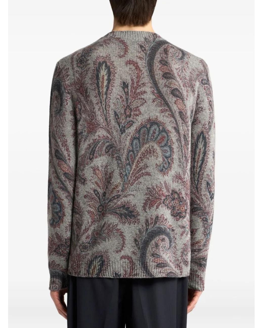 Etro Gray Cashmere Jumper for men