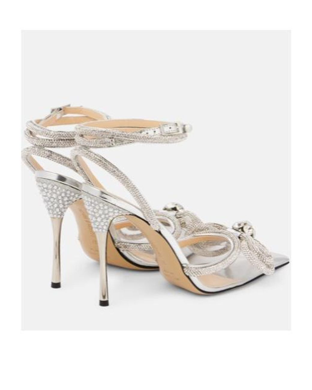 Mach & Mach White Double Bow Embellished Pumps