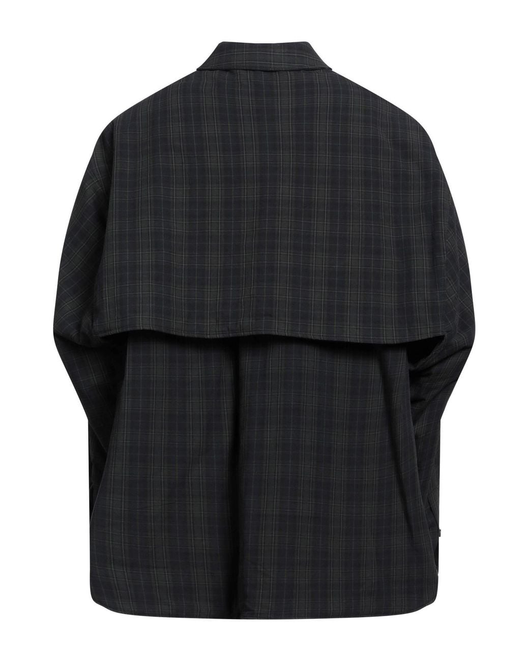 Balenciaga Black Simple Checkered Coat
