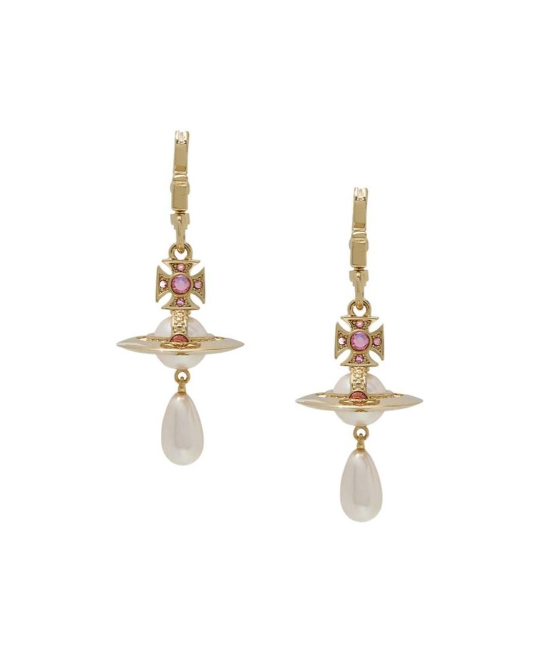 Vivienne Westwood White Aida Earrings