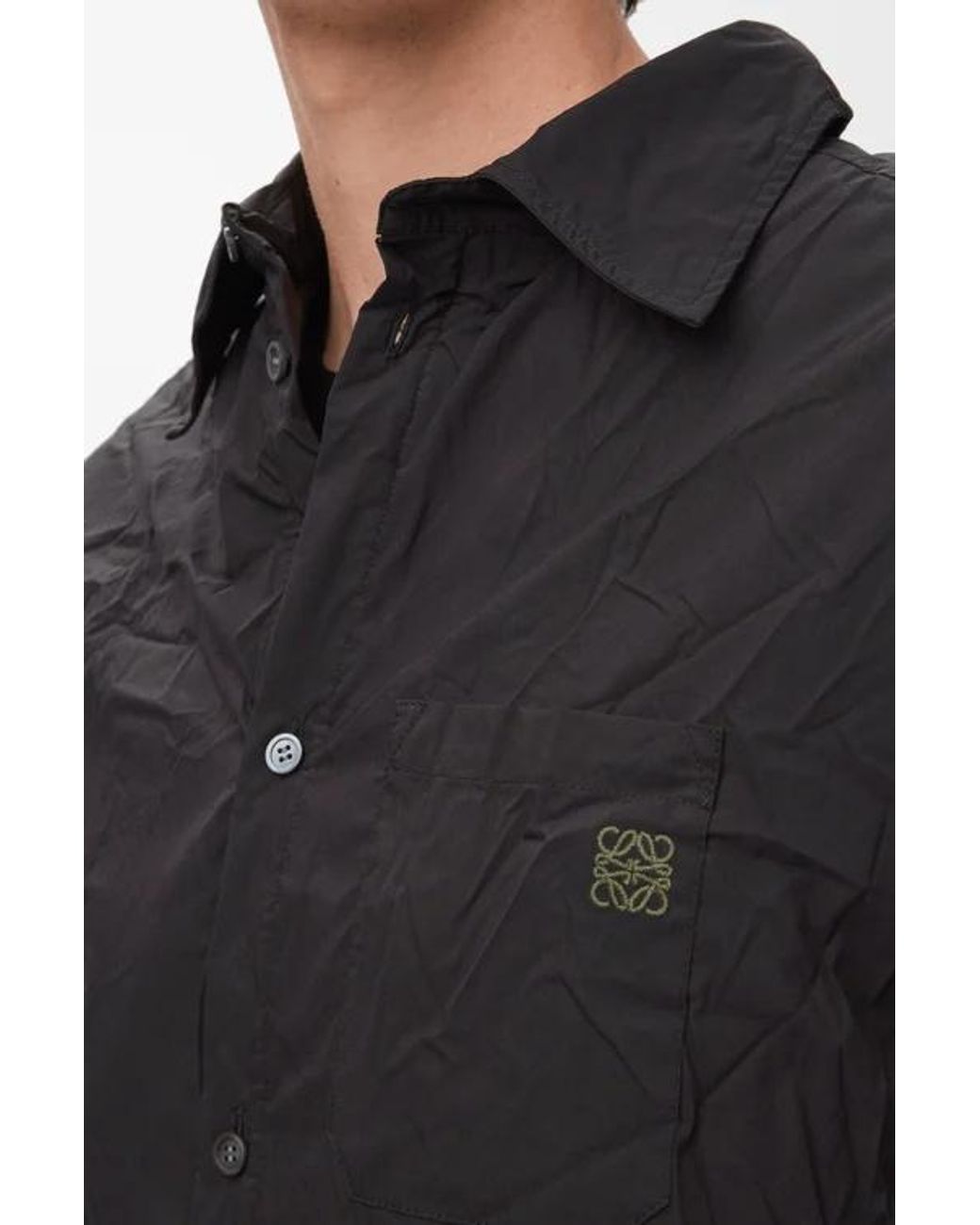 Loewe Blue Crinkled Effect Shirt for men