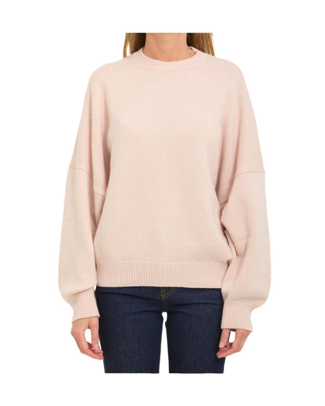 Khaite Blue Margaux Oversized Crew-Neck Jumper