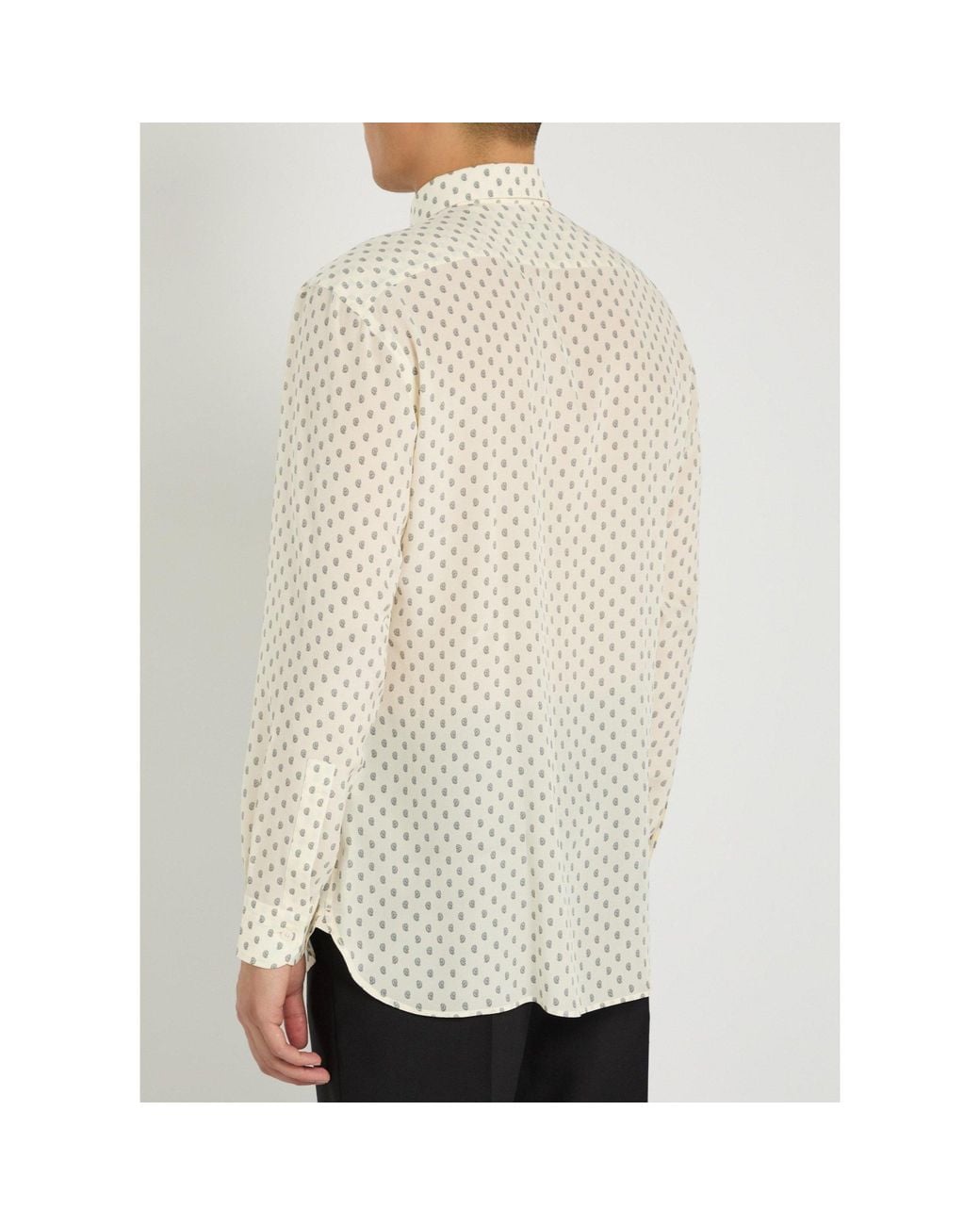 Tom Ford White Polka Dot Long-Sleeve Shirt for men