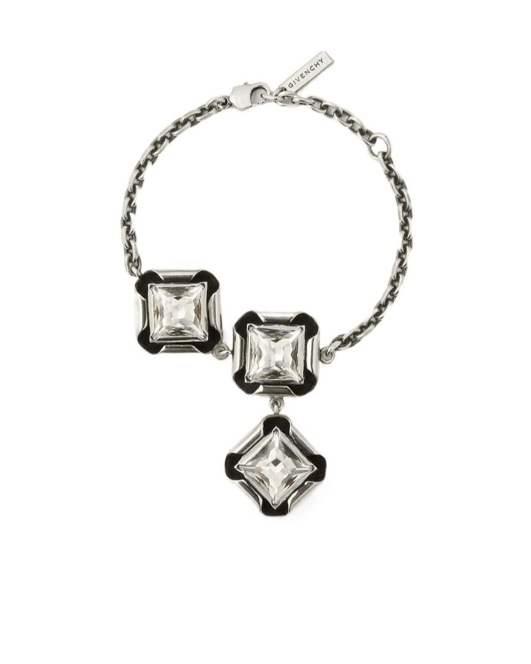 Givenchy White Deconstructed Crystals Bracelet