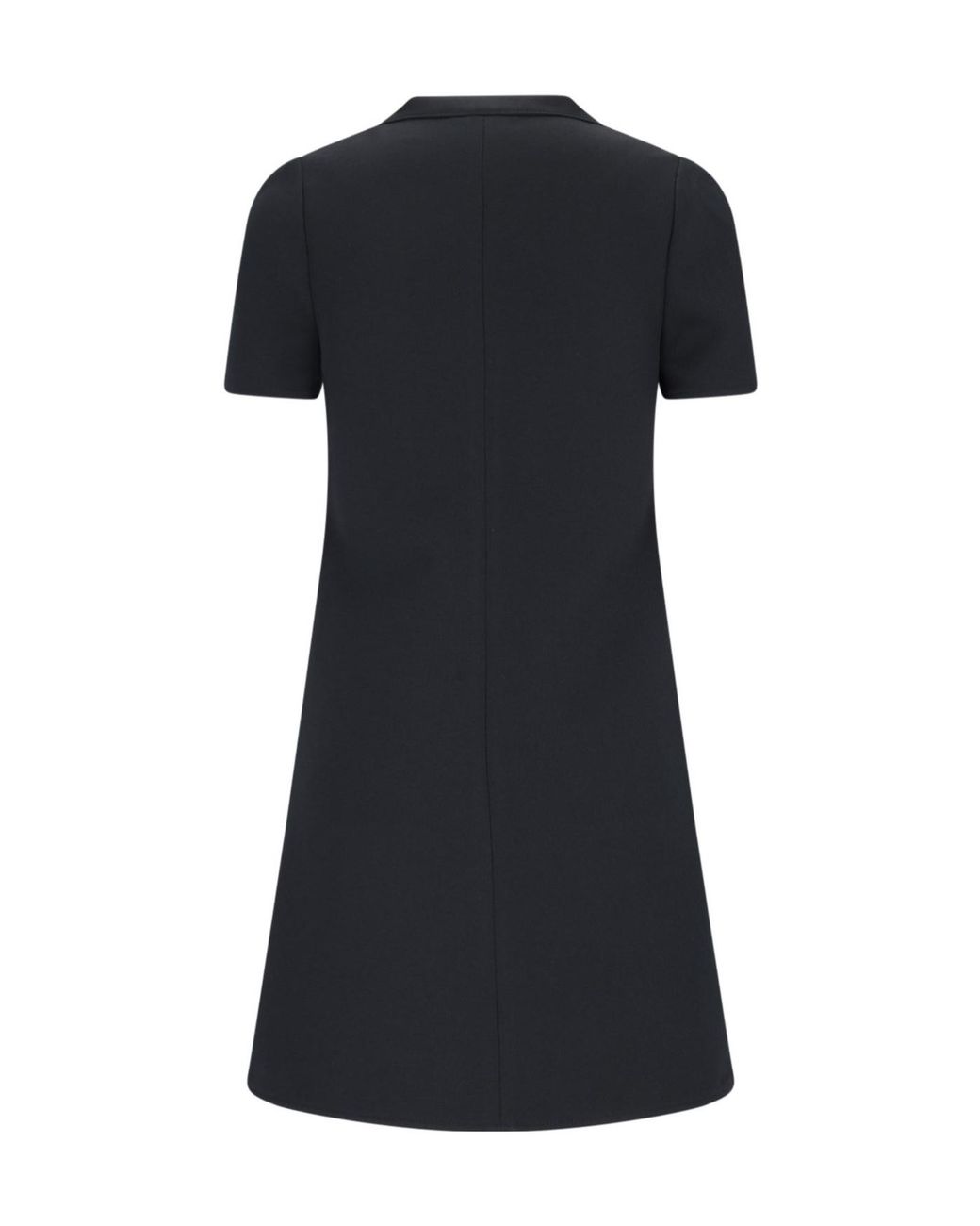 Courreges Black Cotton A-Line Mini Dress