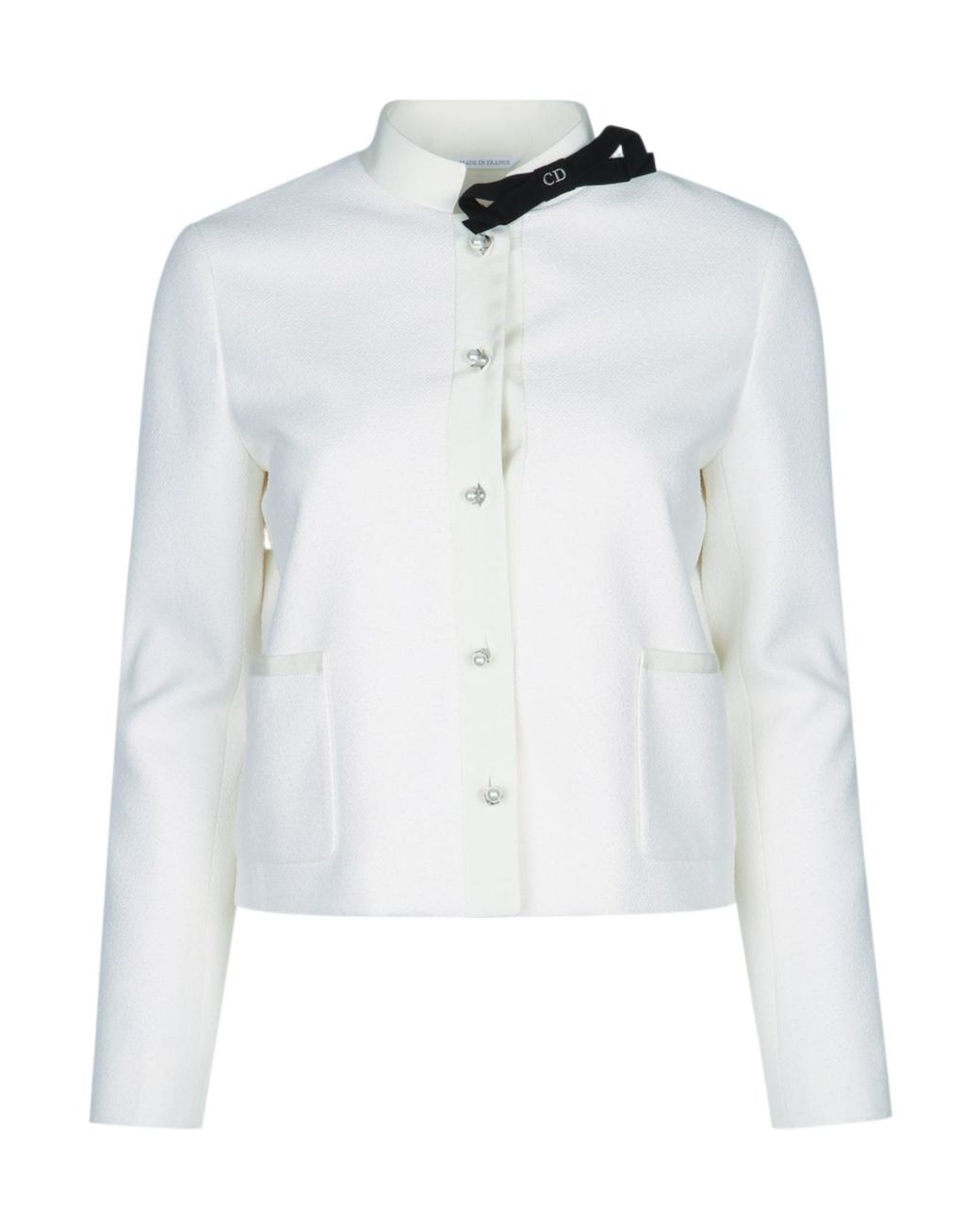 Dior White Cropped Jacket