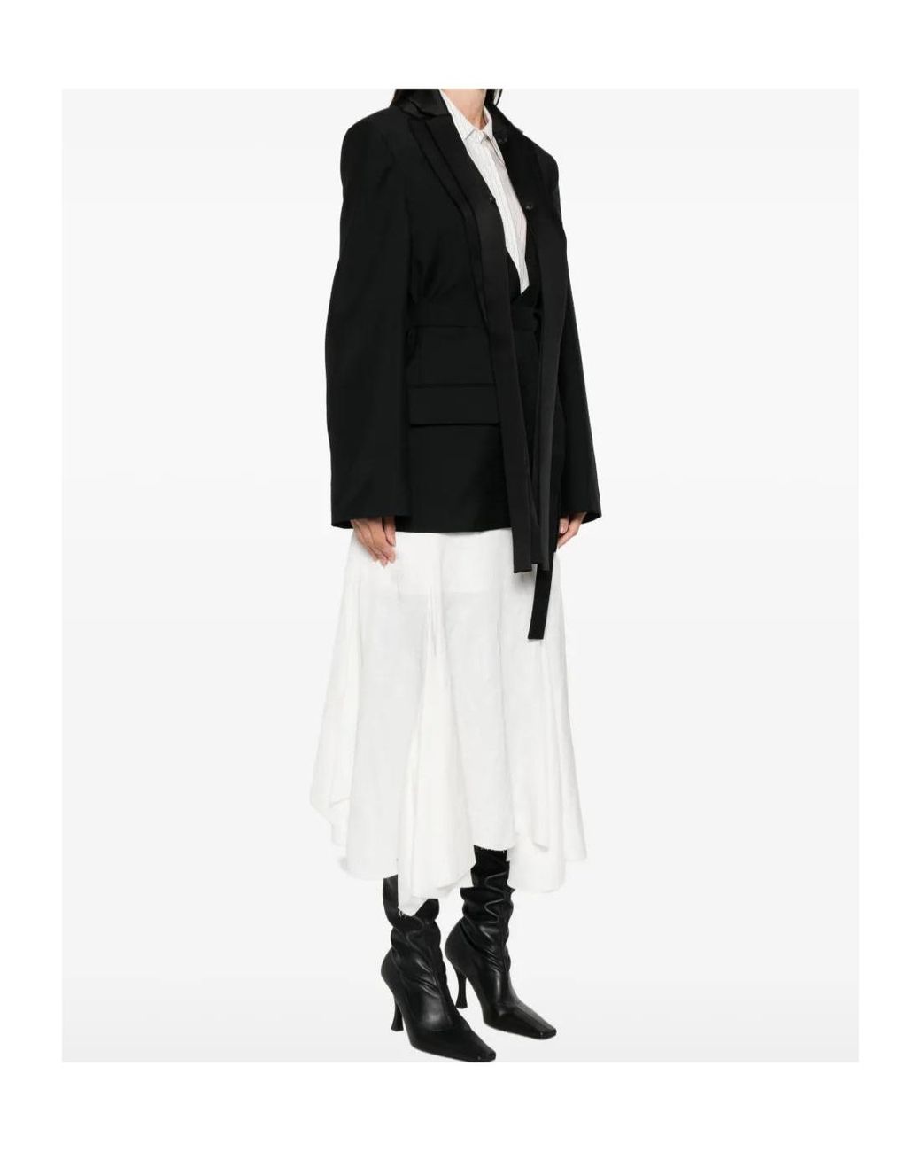 Rohe Black Shawl-Lapel Wool Jacket