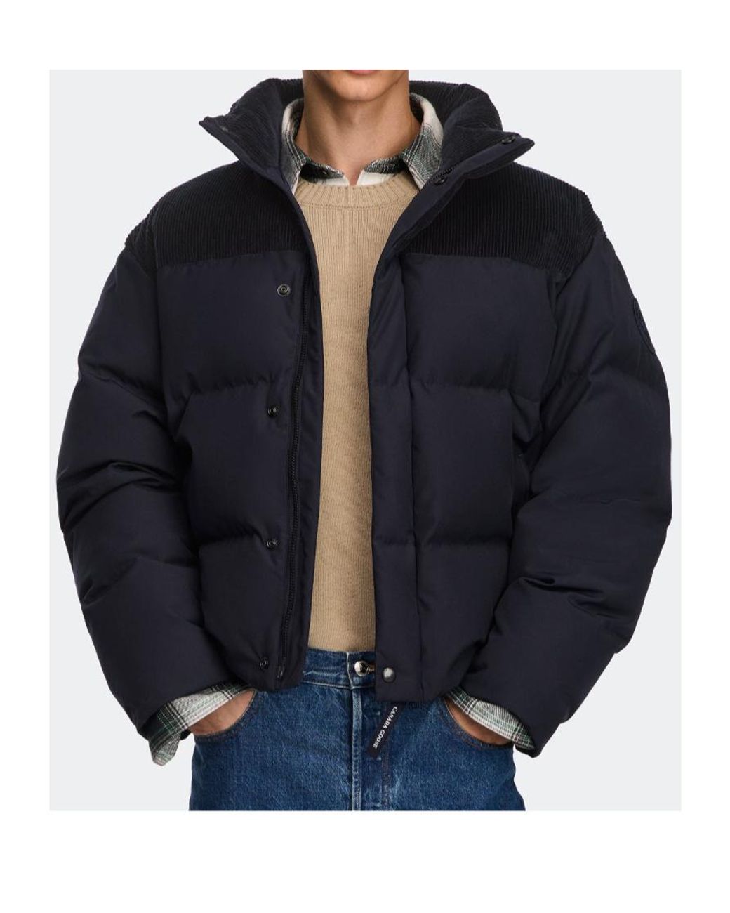 Canada Goose Blue Sterling Corduroy Puffer Jacket for men