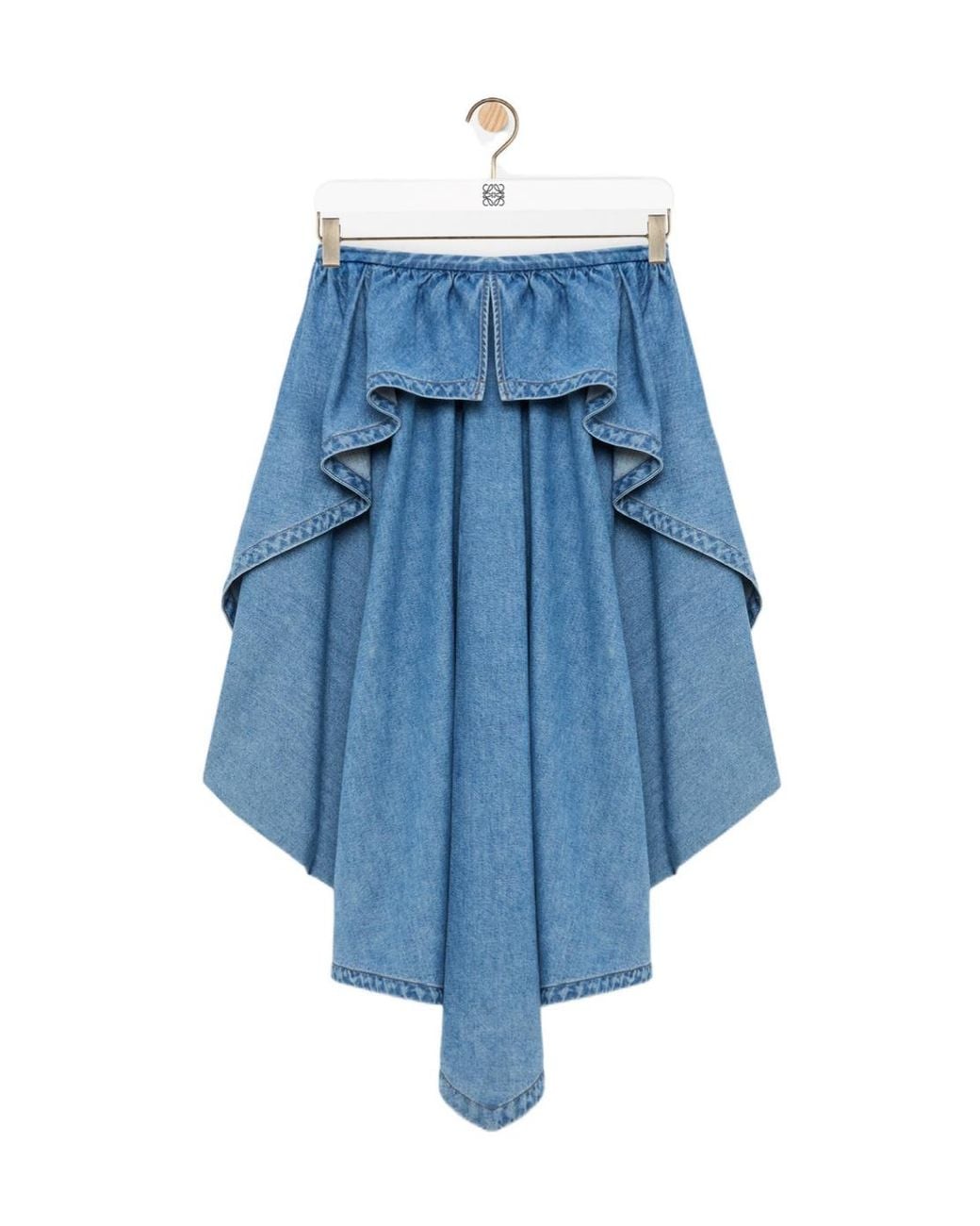 Loewe Blue Irregular Skirt