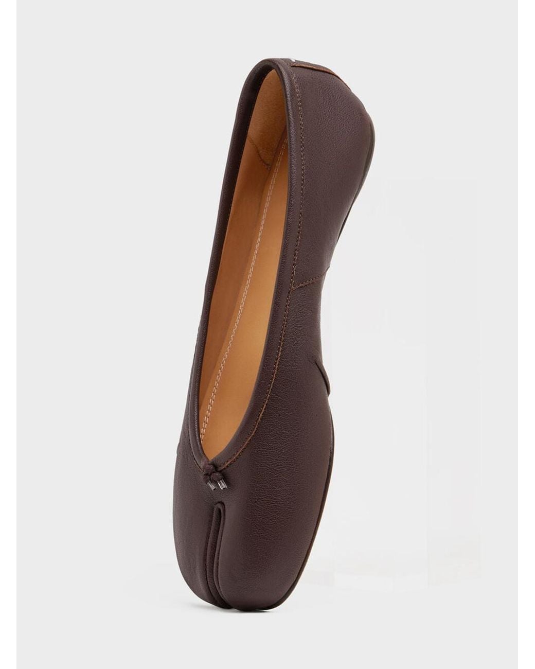 Maison Margiela Brown Tabi Ballet Flats