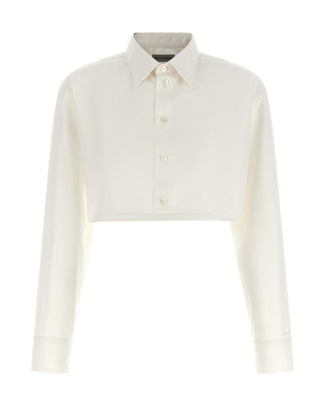 Balenciaga White Cropped Shirt