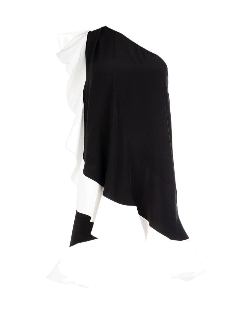 Givenchy Black One Shoulder Ruffle Dress