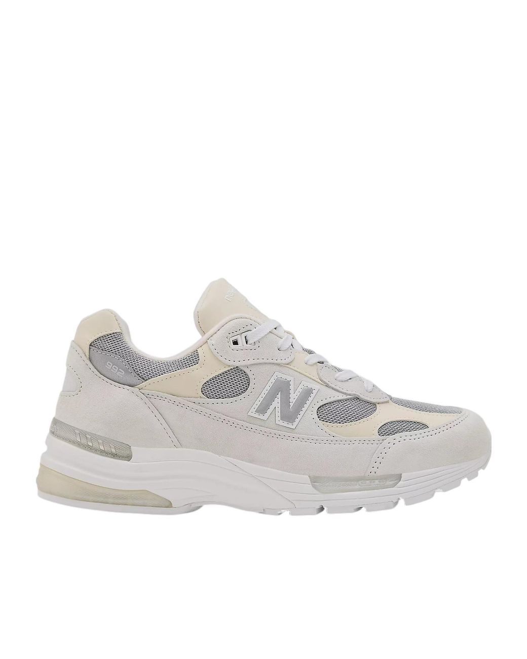 New Balance Gray 992 Lace-Up Sneakers for men