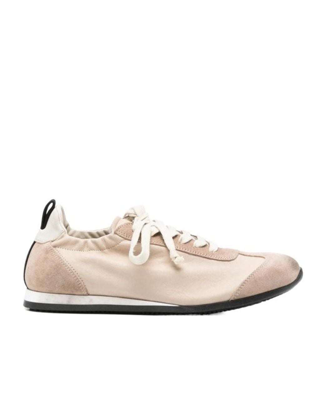 Uma Wang Natural Lace-Up Low-Top Sneakers