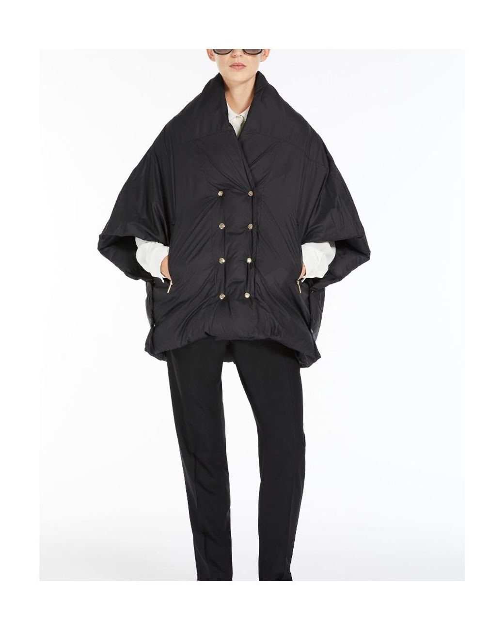 Max Mara Blue Double-Breasted Cloak