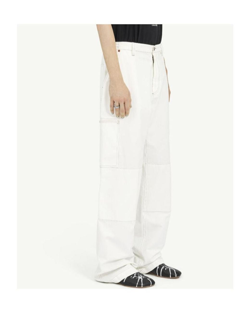 MM6 by Maison Margiela White Numeric Signature Trousers for men