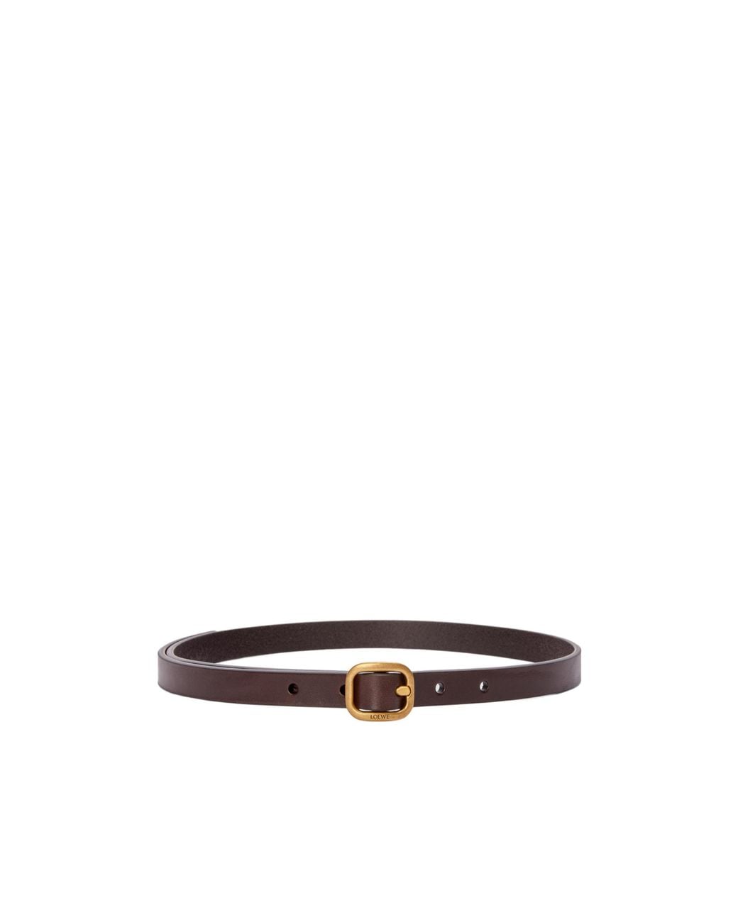 Loewe White Logo Engraved Rounded Soft Belt