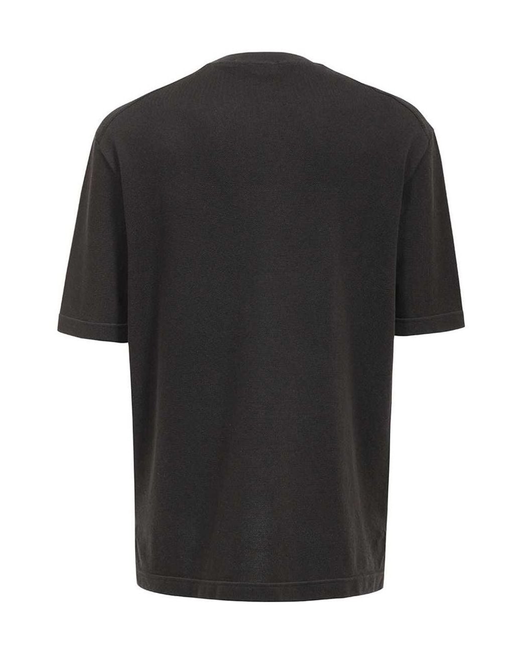 Zegna Black Short-Sleeve T-Shirt for men