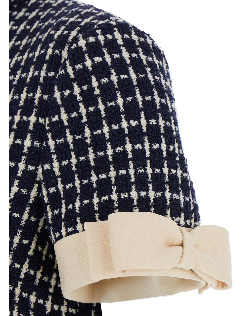 Valentino Black Bow Detailed Mock Neck Mini Dress