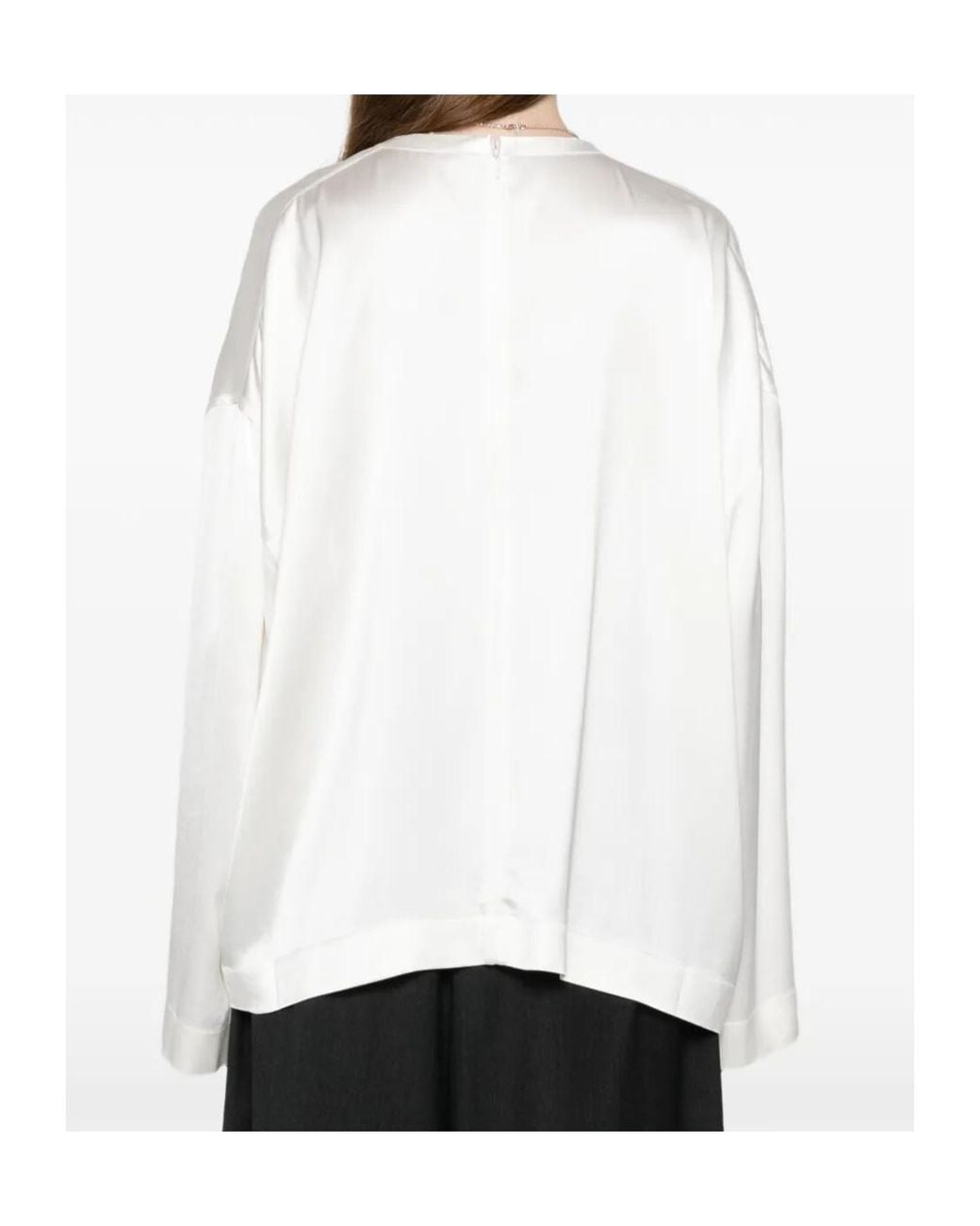 Totême White Totême Boxy Satin Top