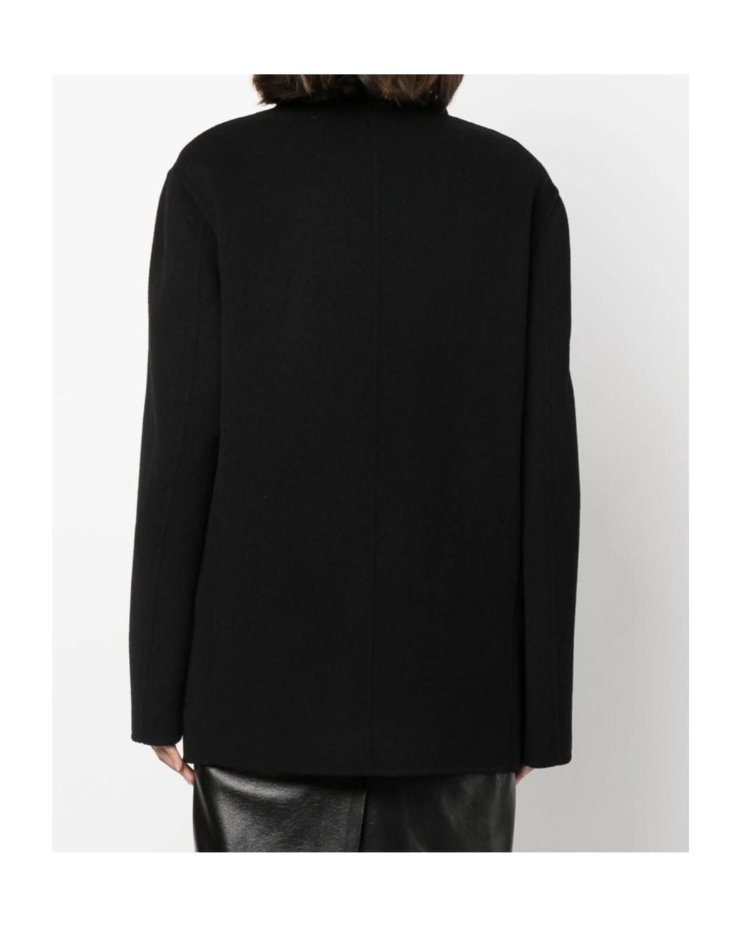Philosophy Di Lorenzo Serafini Black Double-Breasted Long-Sleeved Blazer for men