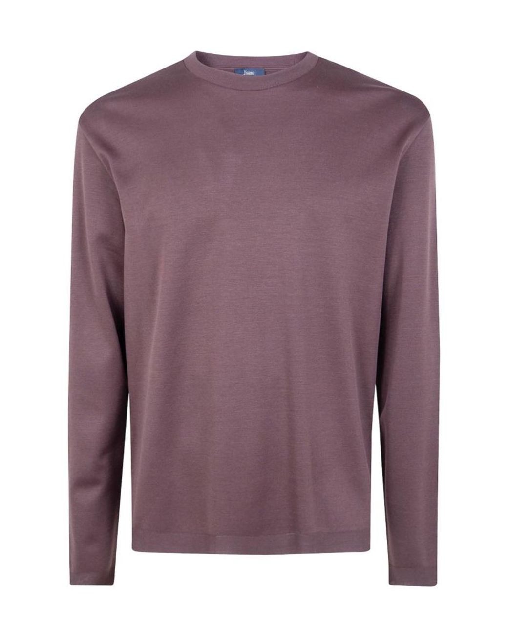 Herno Purple Long-Sleeve T-Shirt for men