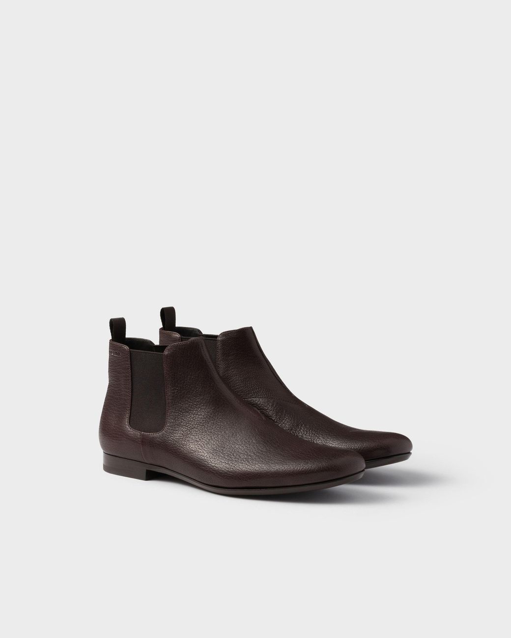 Prada Brown Slip-On Chelsea Boots for men