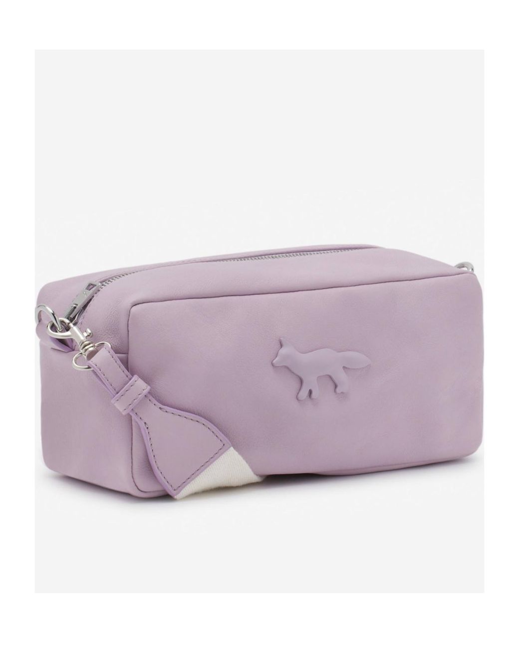 Maison Kitsuné Purple Fox Patch Shoulder Bag