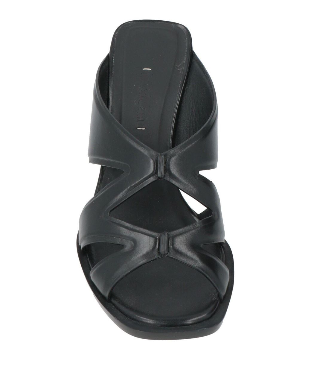 Max Mara Black Solid Color Sandals
