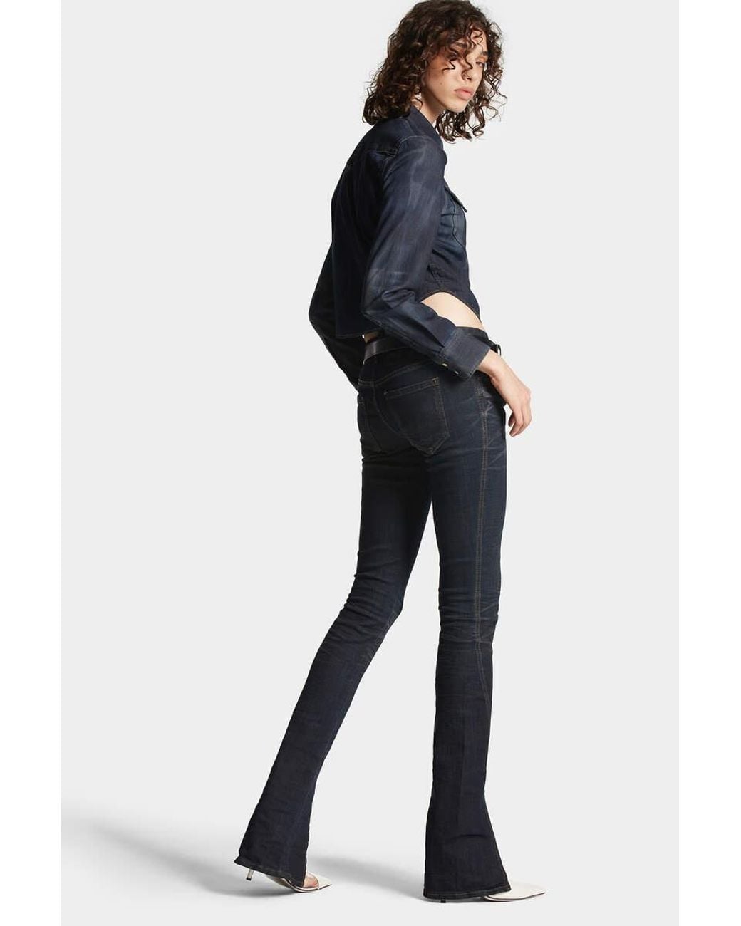 DSquared² Blue Icon-Charm Flared Jeans