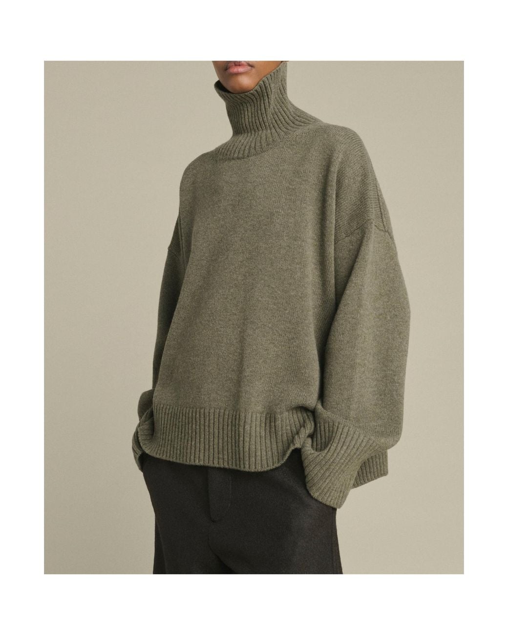 Soeur Green Turtleneck Sweater