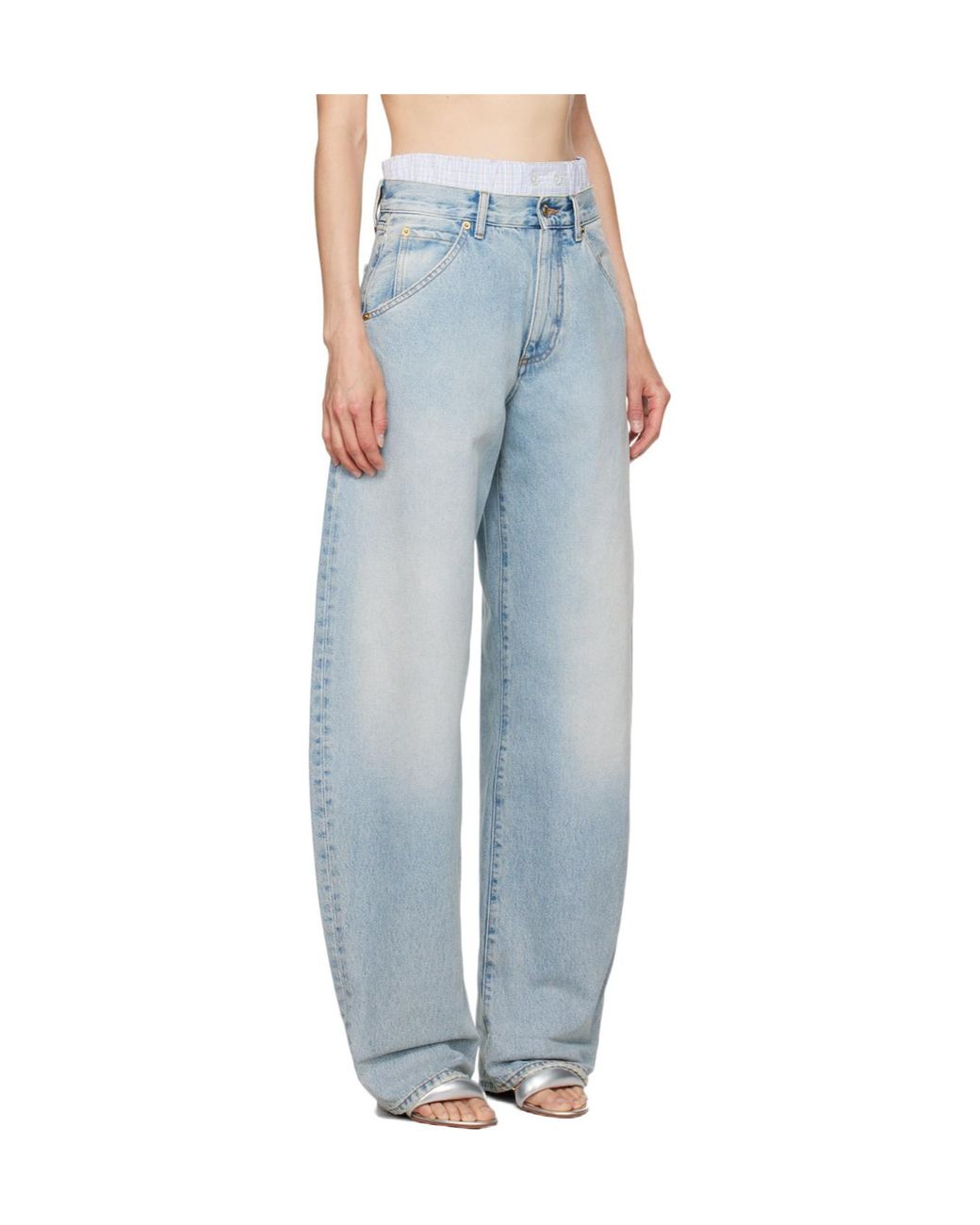 DARKPARK Blue Denim Trousers With Belt Loops