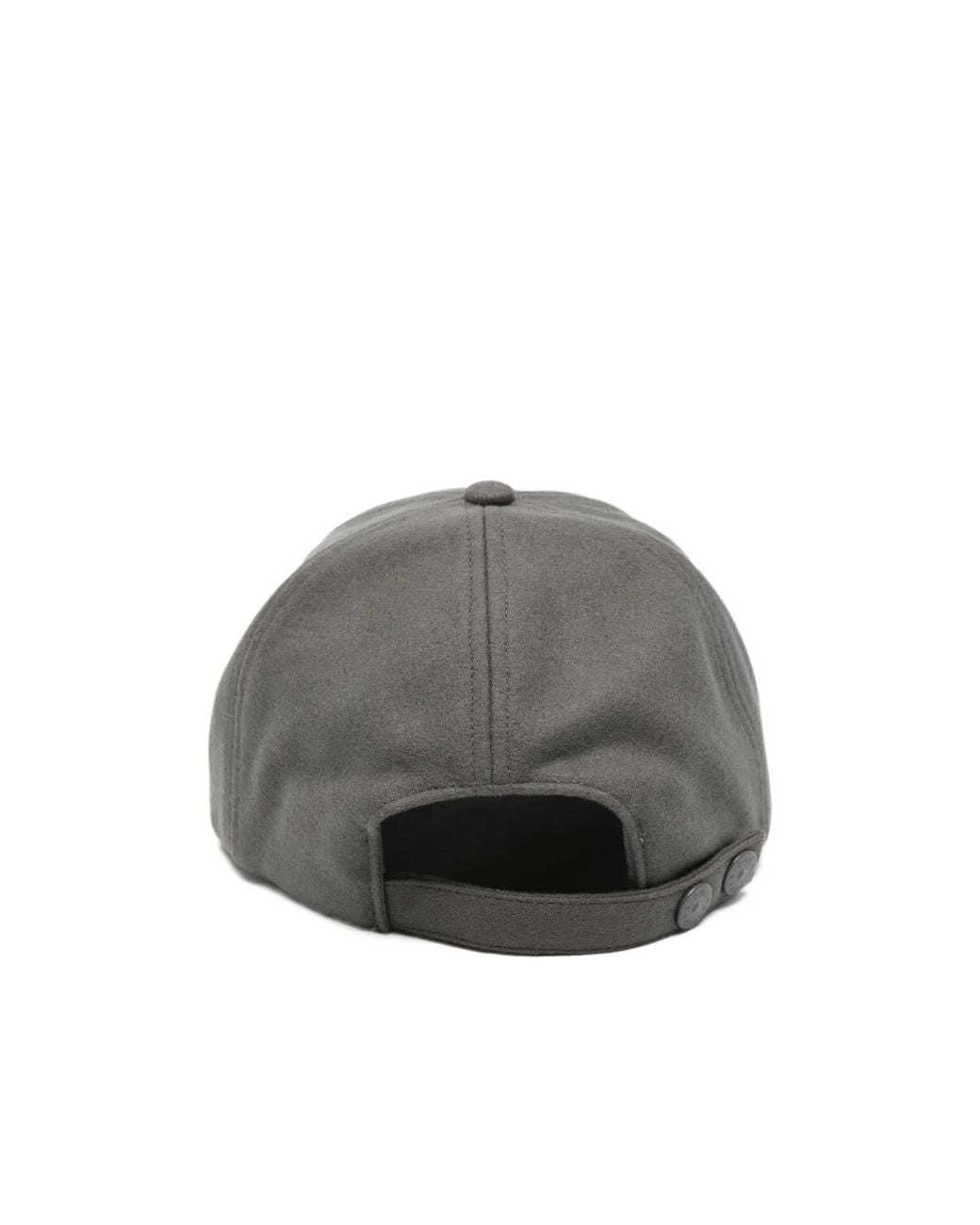 Stone Island Gray Logo-Plaque Cap Hat for men