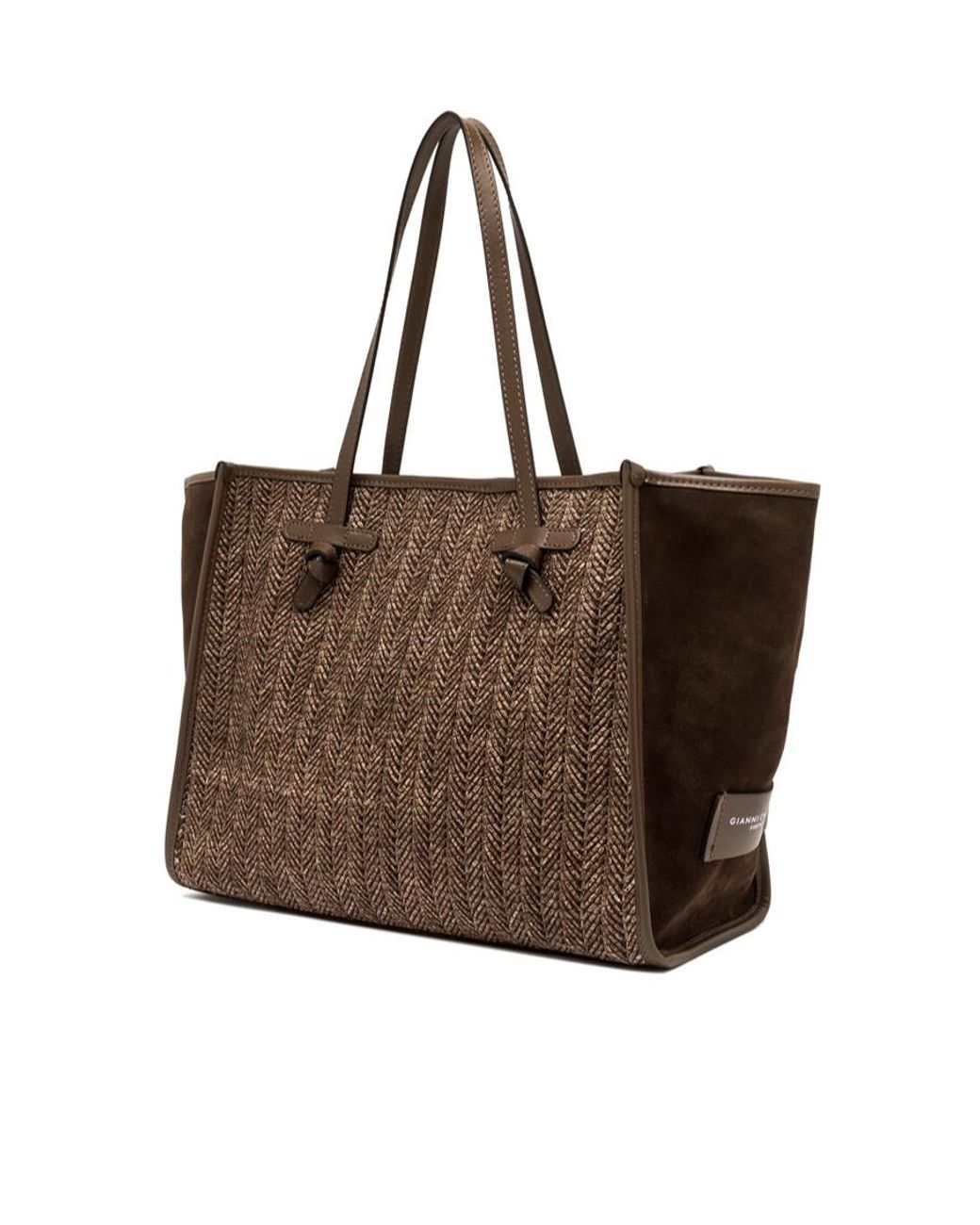 Gianni Chiarini Brown Marcella Woven-Effect Tote Bag