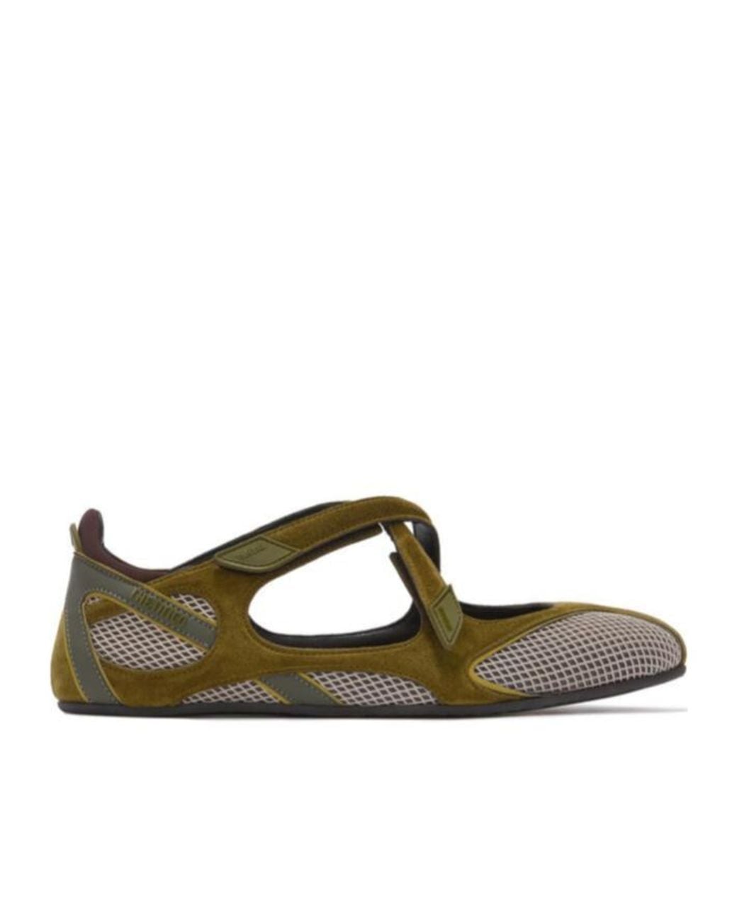 The Attico Green The Floor 01 Ballerina Flats