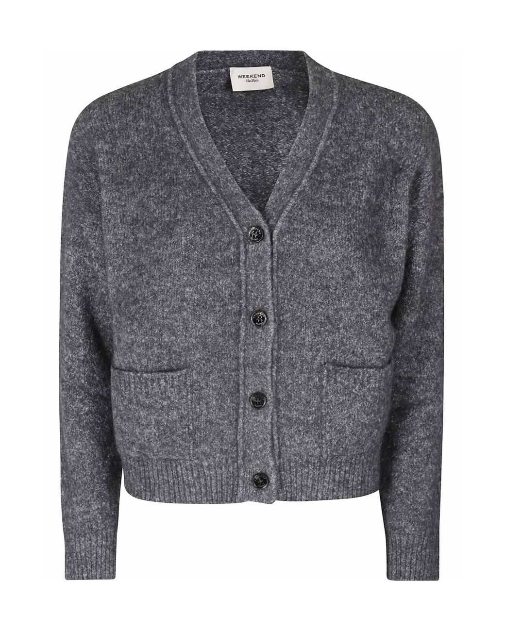 Weekend by Maxmara Gray Long-Sleeve Knit Top