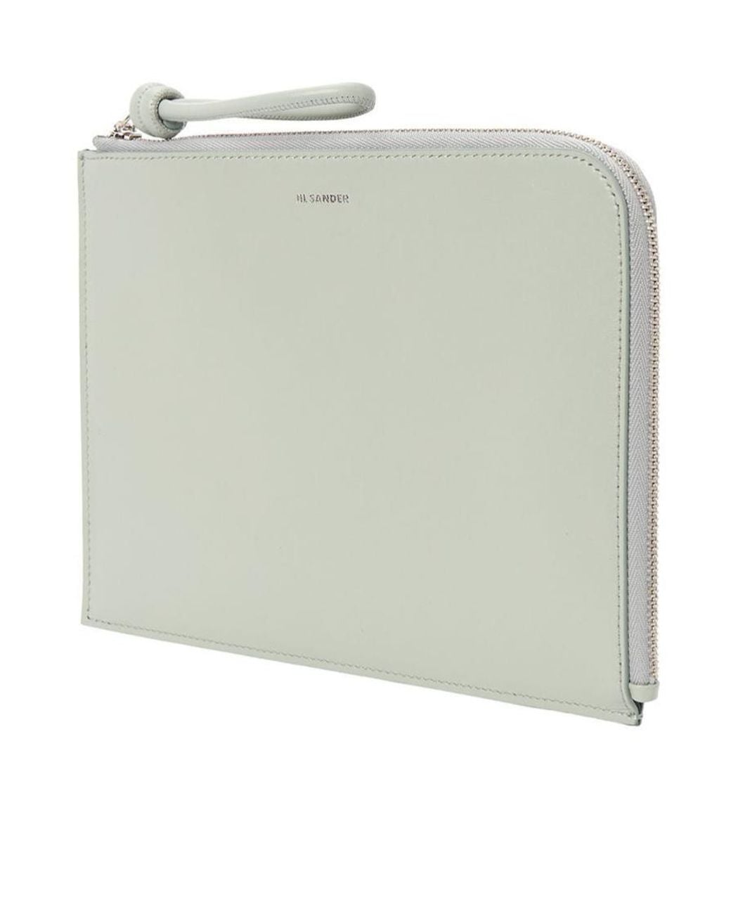 Jil Sander Natural Zipper Clutch