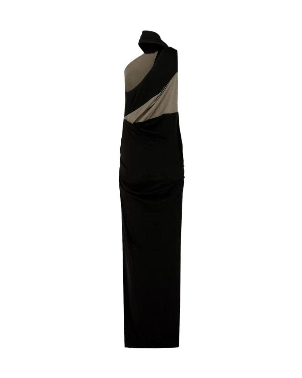 Entire studios Black Draped One-Shoulder Dress