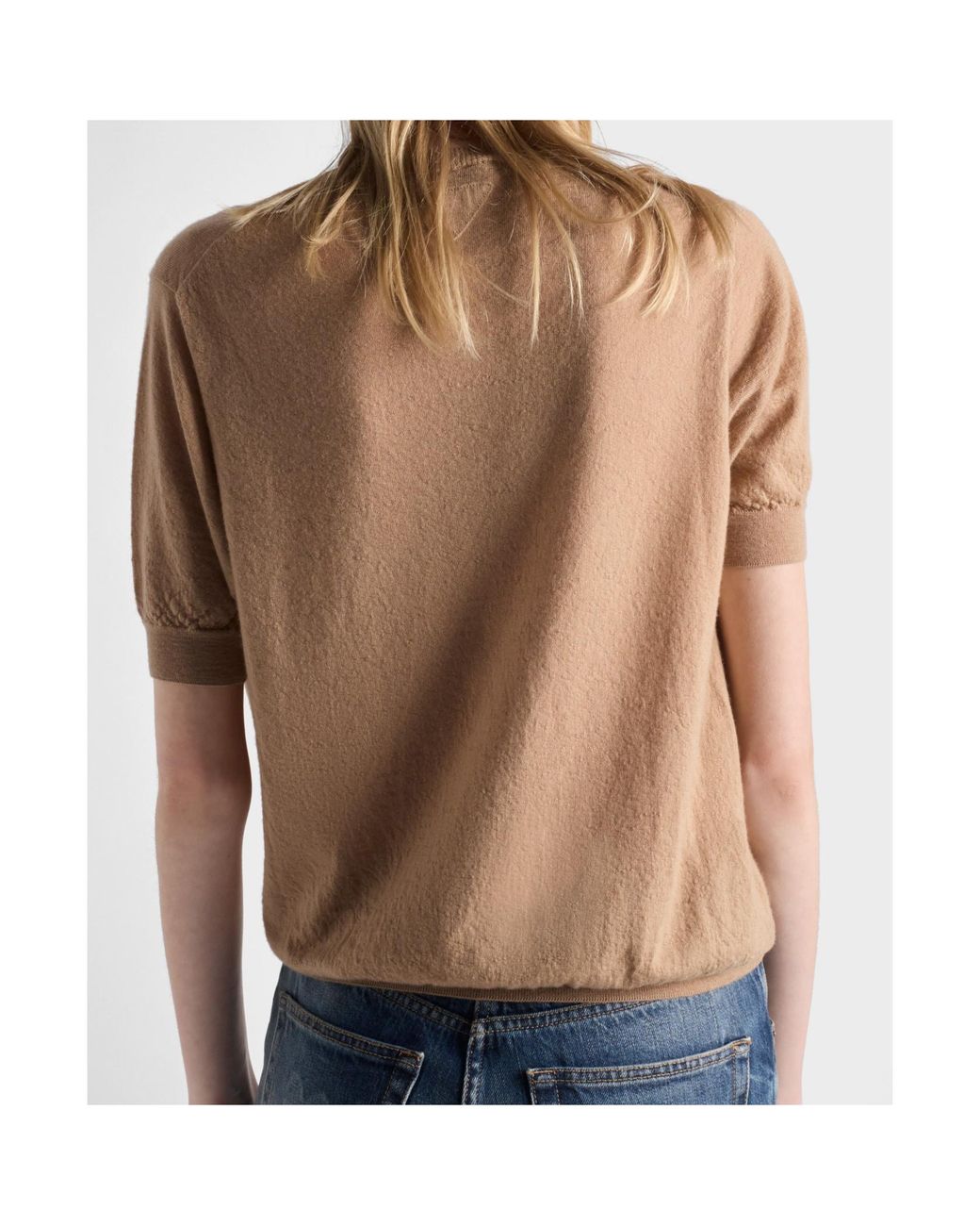 Prada Brown Short Sleeved Crewneck Jumper