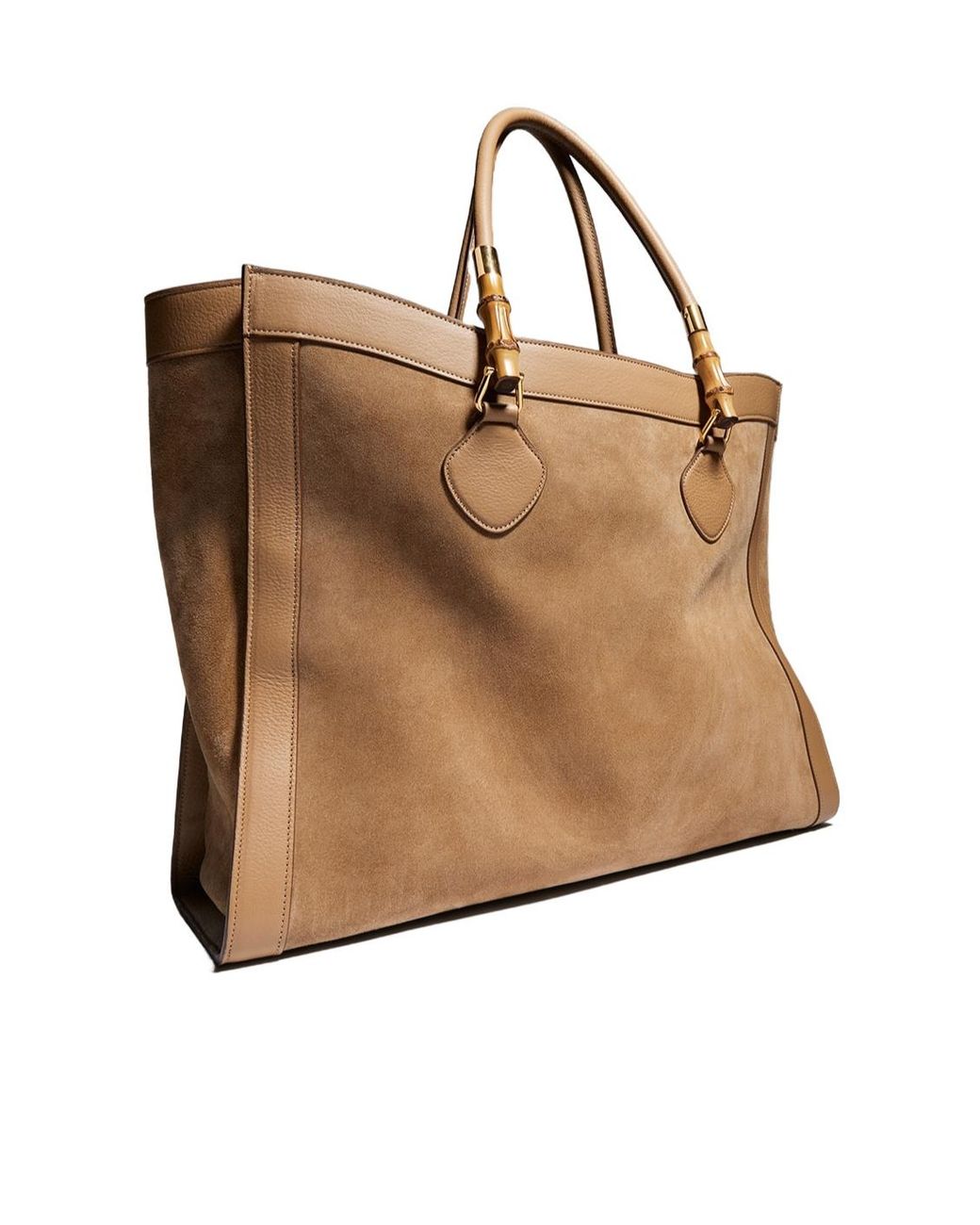 Gucci Brown Bamboo Tote Large Bag