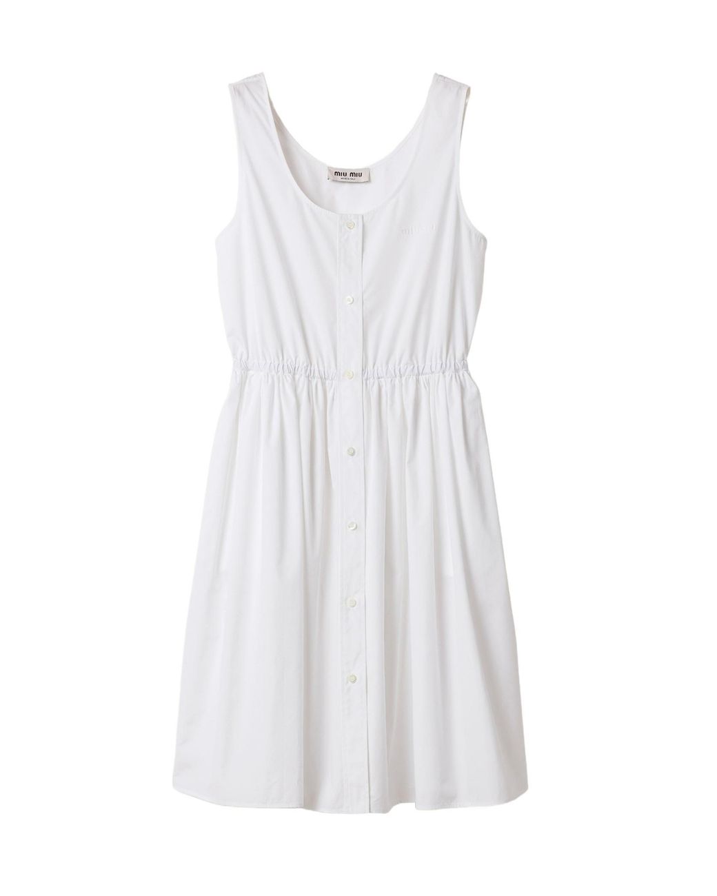 Miu Miu White Poplin Dress