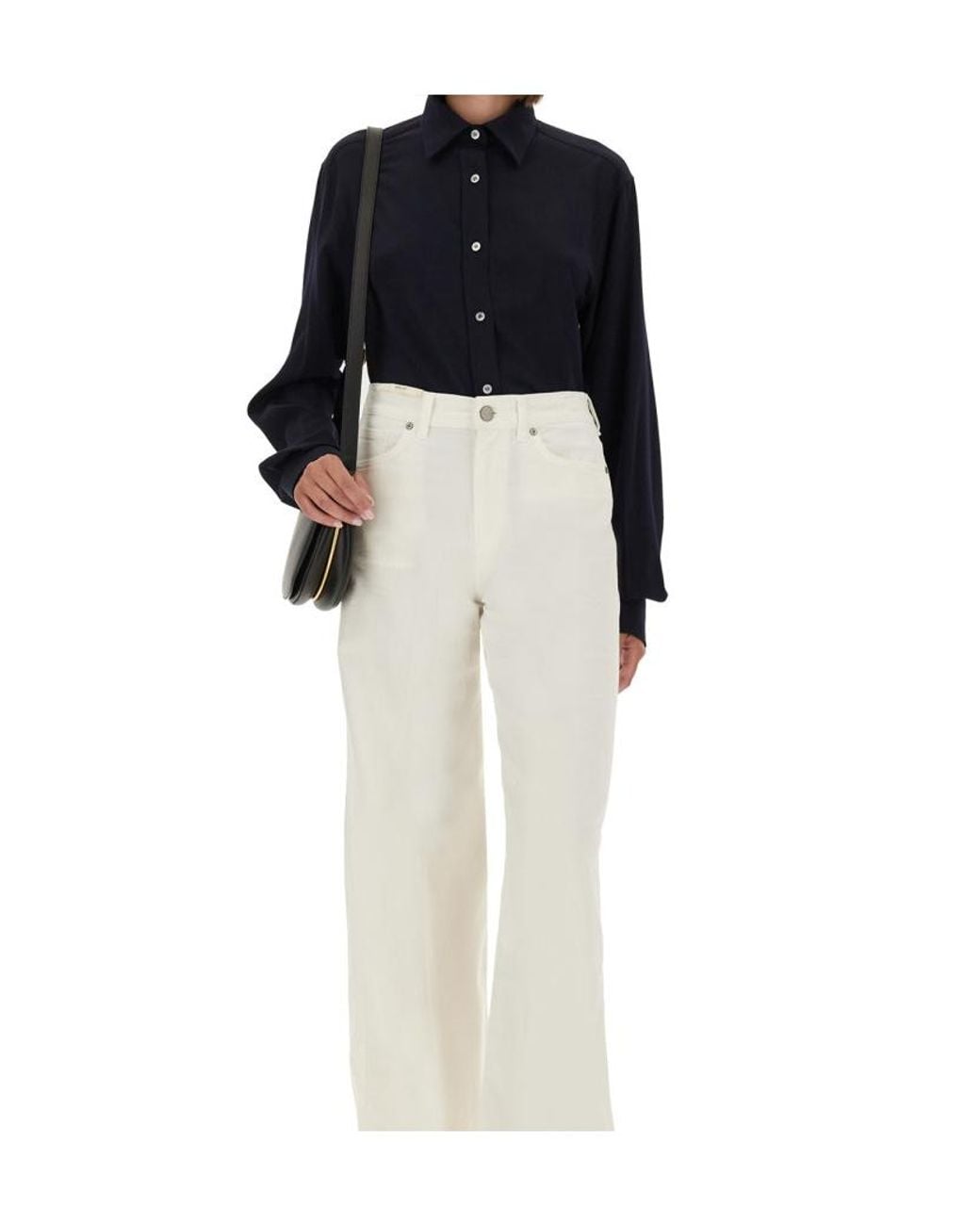 Moschino Blue Relaxed Fit Buttoned Shirt