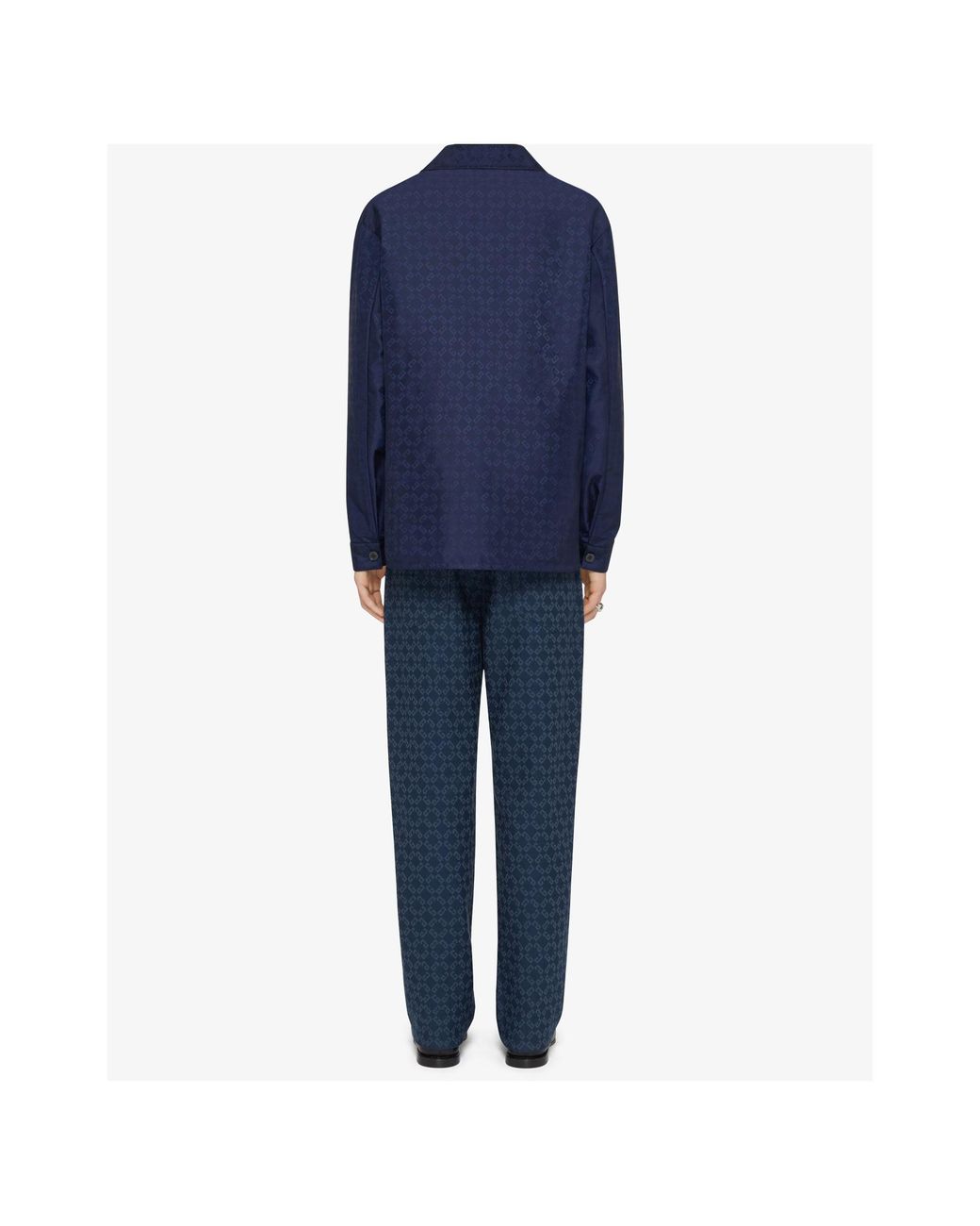 Givenchy Blue Monogram 72 Jacquard Overshirt for men