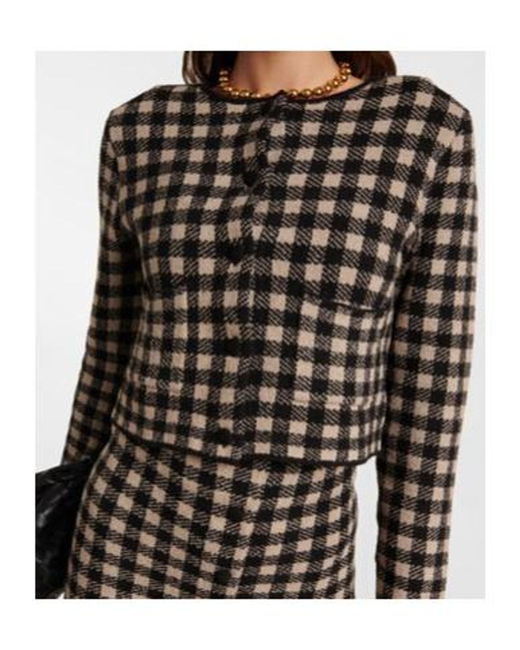 Altuzarra Black Flicker Checked Cardigan