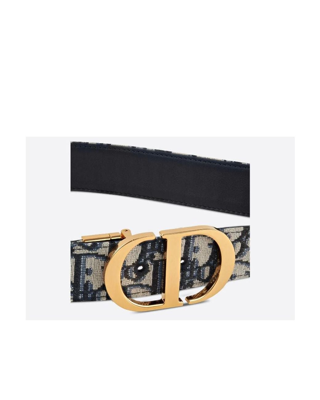 Dior White 30Montaigne Reversible Belt
