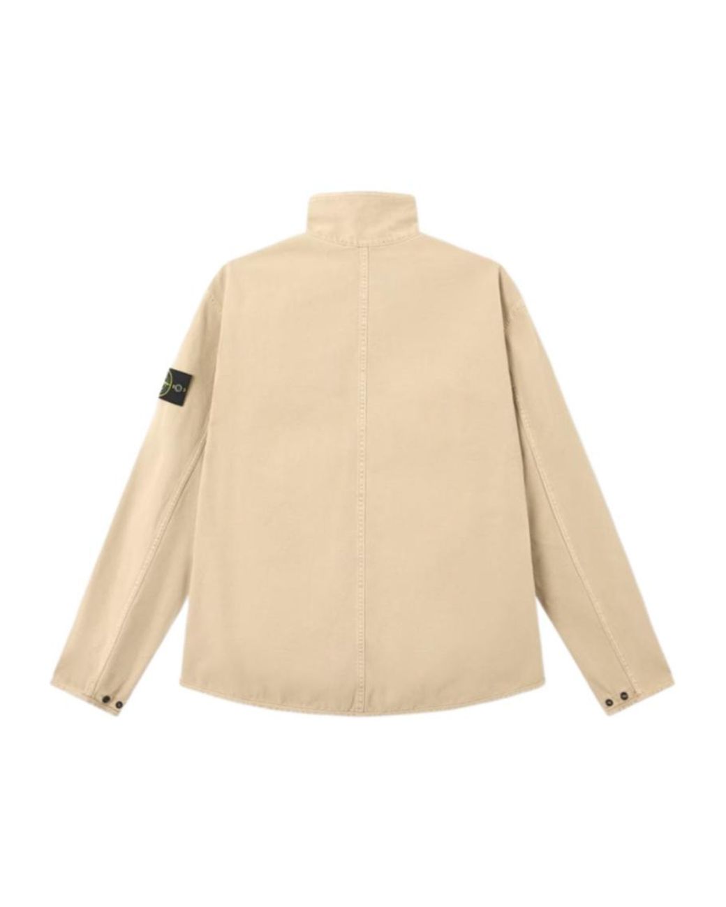 Stone Island Natural Logo Patch Zipped Overshirt for men