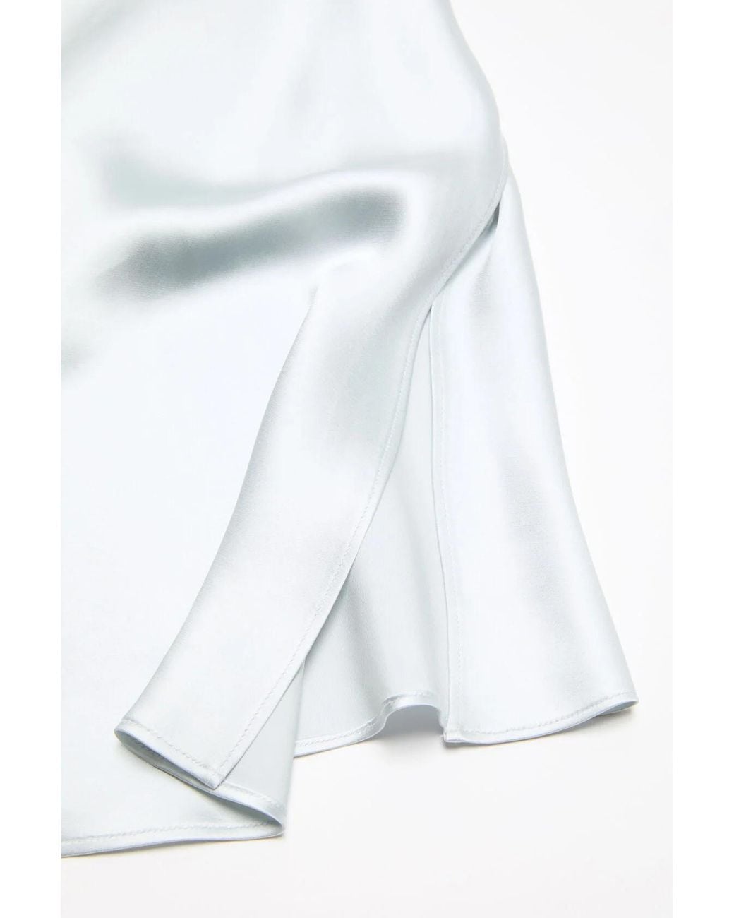 Acne Blue Shiny Satin Tank Top