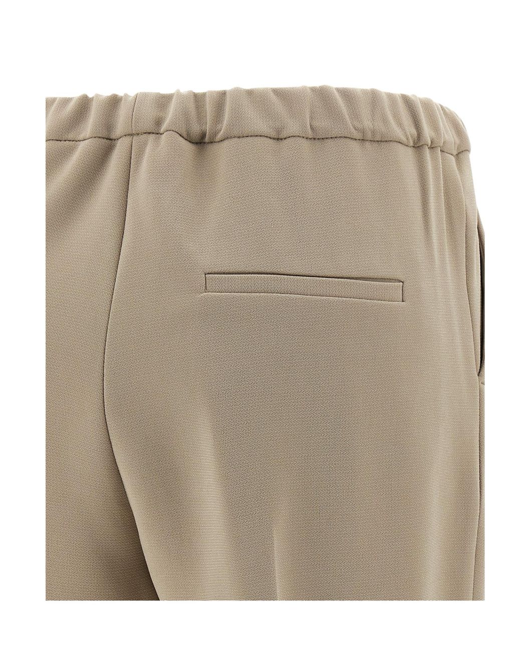 Alberto Biani Natural Elasticated Pleat Trousers
